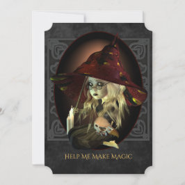 Einladung von Sad Hexe Halloween-Party