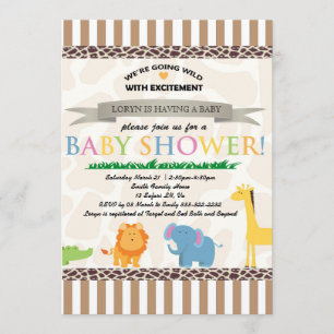 Einladung von Safari Animal Baby Shower