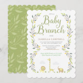 Einladung von Safari Baby Brunch (Vorne/Hinten)