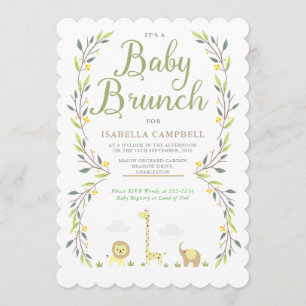 Einladung von Safari Baby Brunch
