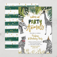 Einladung von Safari Party Animal Kid zum Geburtst