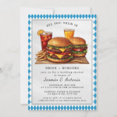 Einladung von Saft und Burgern (Vorderseite)