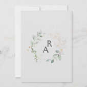 Einladung von Sage Green und White Simple Wedding (Rückseite)