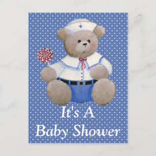 Einladung von Sailor Bear Postkarte