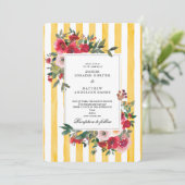 Einladung von Samoan Sun Yellow Wedding (Stehend Vorderseite)