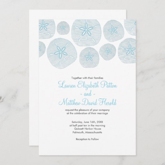 Einladung von Sand Dollar Beach (Vorne/Hinten)