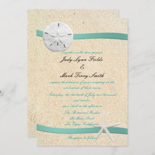 Einladung von Sand Dollar Beach (Vorne/Hinten)