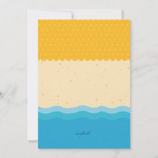 Einladung von Sand und Surf (Rückseite)