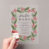 Einladung von Santa Baby Acrylic Babydusche (Insitu (Handheld))