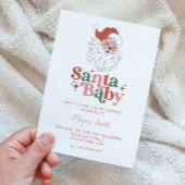 Einladung von Santa Baby Retro Baby Dusche