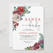 Einladung von Santa Baby Winter Baby Dusche (Vorderseite)