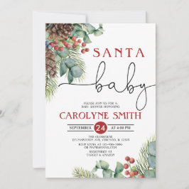Einladung von Santa Baby Winter Baby Dusche