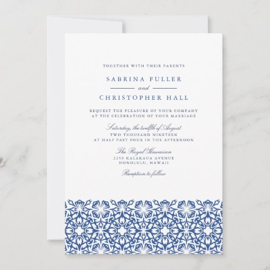 Einladung von Santorini zur Hochzeit | Lapis (Vorderseite)