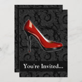 Einladung von Sassy Red Shoe (Vorne/Hinten)