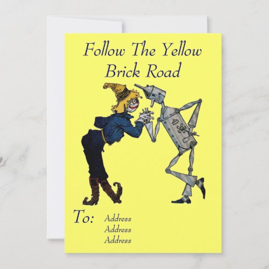 Einladung von Scarecrow und Tin Man (Vorderseite)