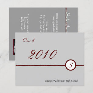Einladung von Scarlet & Gray Monogramm Foto