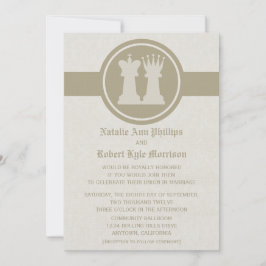 Einladung von Schach King und Königin zur Hochzeit