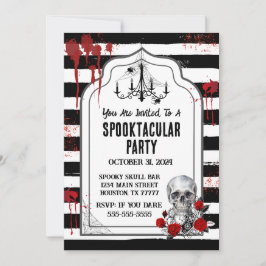 Einladung von Schädel und Rose