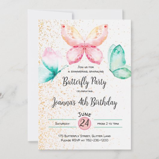 Einladung von Schmetterlingen (Vorderseite)