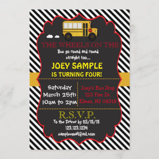 Einladung von Schulbus zum Geburtstag