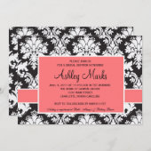 Einladung von Schwarz und Korallen (Vorne/Hinten)