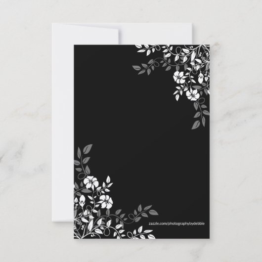 Einladung von Schwarz-Weiß-Empfang (Rückseite)