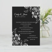 Einladung von Schwarz-Weiß-Empfang (Stehend Vorderseite)