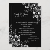 Einladung von Schwarz-Weiß-Empfang (Vorne/Hinten)