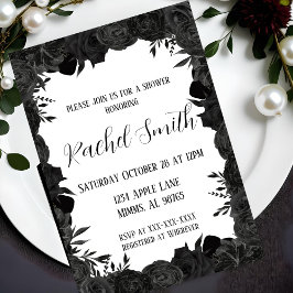 Einladung von Schwarz-Weiß-Flora