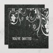 Einladung von Schwarzleder und Spitzen (Vorne/Hinten)