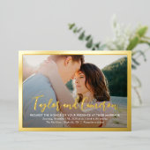 Einladung von Script Names FOIL Simple Wedding Fot (Stehend vorne)