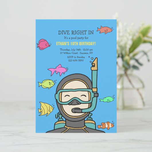 Einladung von Scuba (Stehend Vorderseite)