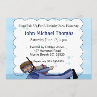 Einladung von Scuba Diver Kindergeburtstag