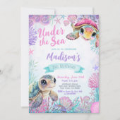 Einladung von Sea Turtle zum Geburtstag (Vorderseite)