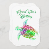 Einladung von Sea Turtle zum Geburtstag (Vorne/Hinten)