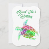 Einladung von Sea Turtle zum Geburtstag (Vorderseite)