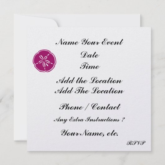 Einladung von Seashell - SRF (Rückseite)