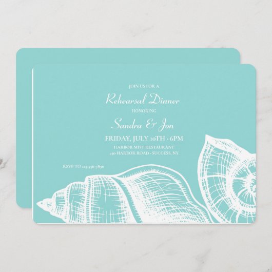 Einladung von Seashells (Vorne/Hinten)