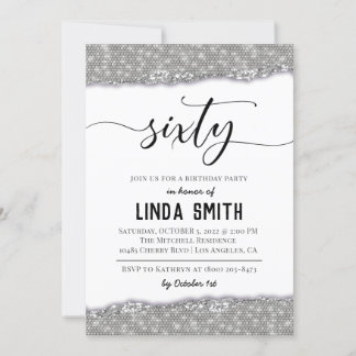 Einladung von sechzig Diamond zum Geburtstag