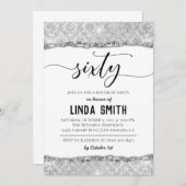 Einladung von sechzig Diamond zum Geburtstag (Vorne/Hinten)