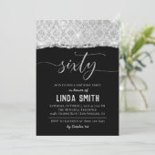 Einladung von sechzig Diamond zum Geburtstag (Stehend Vorderseite)