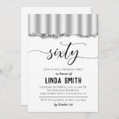 Einladung von sechzig Diamond zum Geburtstag (Vorne/Hinten)