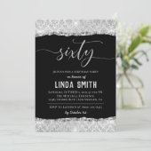 Einladung von sechzig Diamond zum Geburtstag (Stehend Vorderseite)