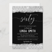 Einladung von sechzig Diamond zum Geburtstag (Vorne/Hinten)