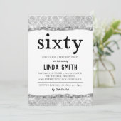 Einladung von sechzig Diamond zum Geburtstag (Stehend Vorderseite)