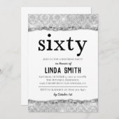 Einladung von sechzig Diamond zum Geburtstag (Vorne/Hinten)