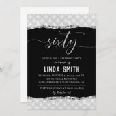 Einladung von sechzig Diamond zum Geburtstag (Vorne/Hinten)