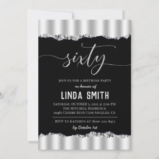 Einladung von sechzig Diamond zum Geburtstag