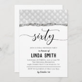 Einladung von sechzig Diamond zum Geburtstag (Vorne/Hinten)