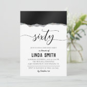 Einladung von sechzig Diamond zum Geburtstag (Stehend Vorderseite)